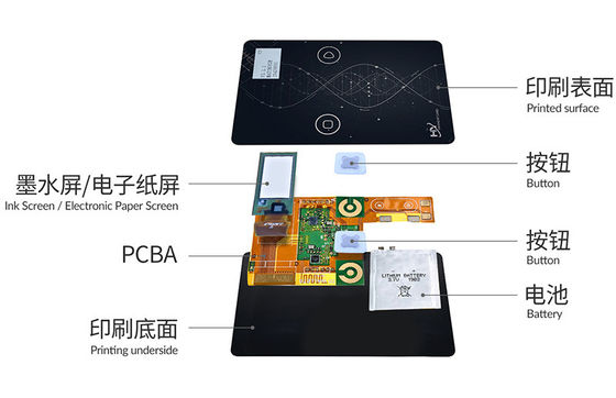 Espessura magnética recarregável da sução 1.4mm do cartão de segurança de IP68 OTP