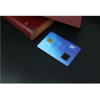 Identificação do empregado de 7816 Chip Fingerprint Smart Card For