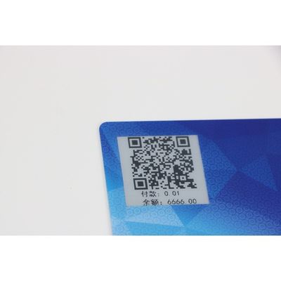 O QR Code indica a impressão digital 13.56mHz sem contato do cartão biométrico de Rfid pagável