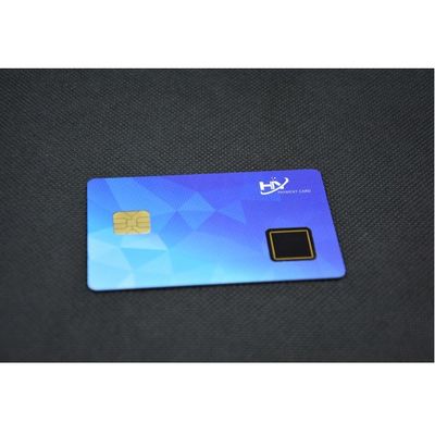 Smart card nivelados superiores da impressão digital da proteção cartão biométrico de um pagamento de 1,54 polegadas