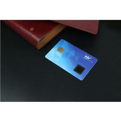 Relação 7816 portátil segura visual do perito em software Chip Passive Fingerprint Payment Card