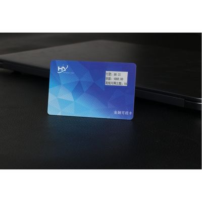 Cartão visual passivo 13.56mHz RFID Chip Card do cartão da tela 7816 da tinta